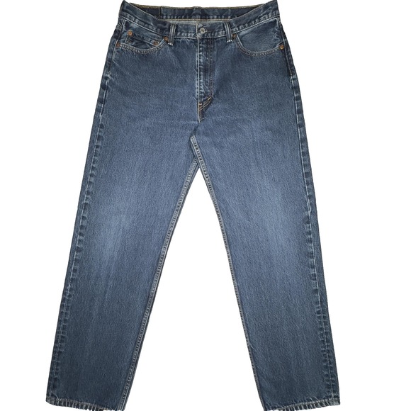 Levis 550 Jeans Mens 36x34 Blue Relaxed Tapered Fit Denim Classic Five Pocket - Picture 1 of 8